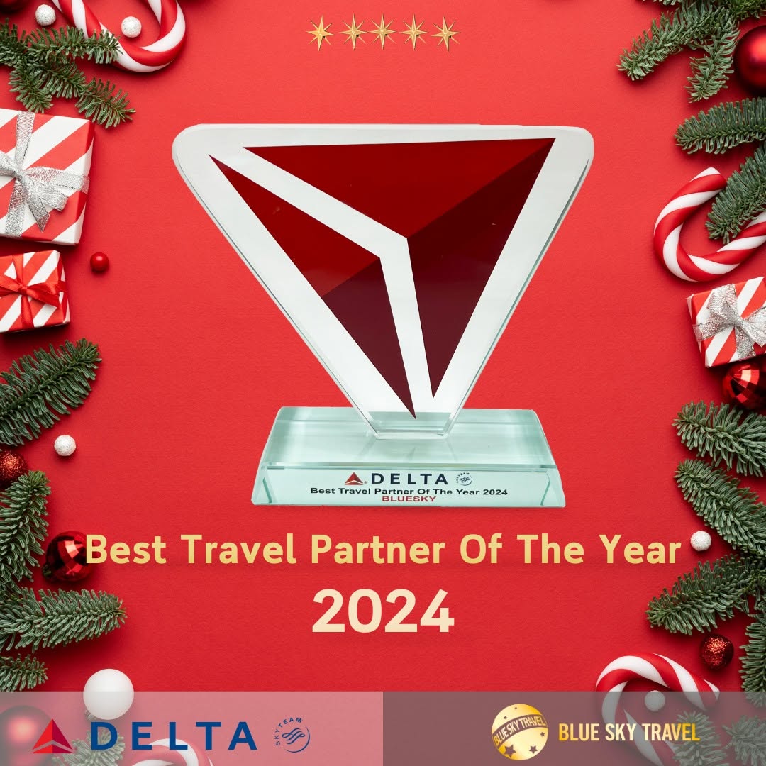 Giải thưởng "Đối tác du lịch hàng đầu 2024" đến từ Hãng hàng không Delta AirLines.